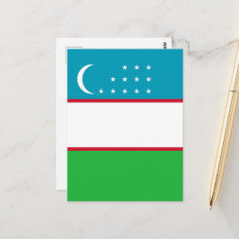 Usbekistan-Flagge Postkarte