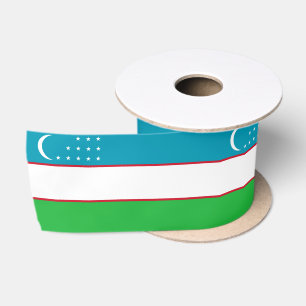 Usbekistan-Flagge Satinband