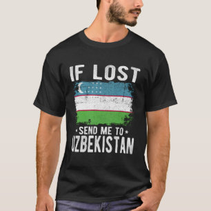 Usbekistan-Flagge Souvenir - Wenn ich verloren hab T-Shirt