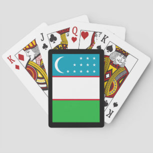 Usbekistan-Flagge Spielkarten