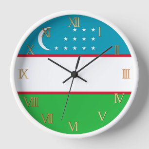 Usbekistan-Flagge Uhr