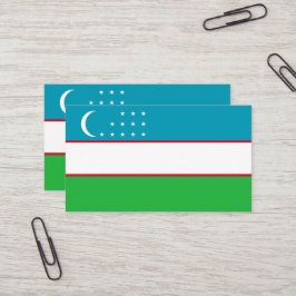 Usbekistan-Flagge Visitenkarte