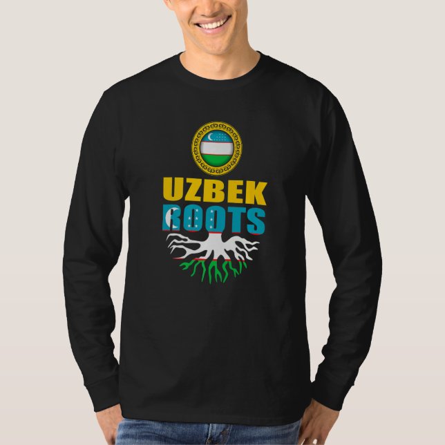 Usbekistan Flagge von Usbekistan Usbekistan-Flagge T-Shirt (Vorderseite)