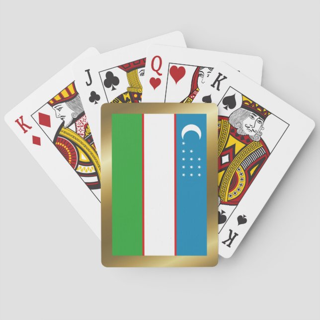 Usbekistan - Flaggen Spielkarten (Rückseite)
