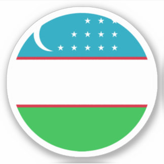 Usbekistan Flaggenrundkleber Aufkleber