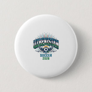 Usbekistan Fußball 2026 Fußball Fett Land Typograf Button