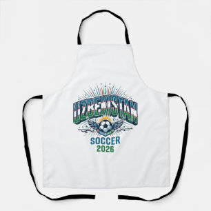 Usbekistan Fußball 2026 Fußball Fett Land Typograf Schürze