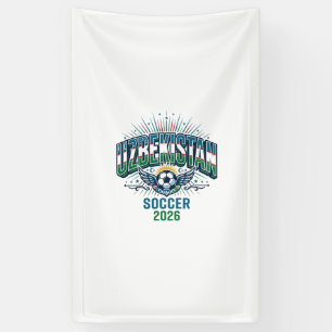 Usbekistan Fußball 2026 Fußball Fettgedruckte Land Banner