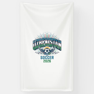 Usbekistan Fußball 2026 Fußball Fettgedruckte Land Banner