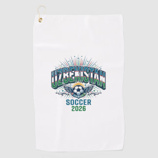 Usbekistan Fußball 2026 Fußball Fettgedruckte Land Golfhandtuch