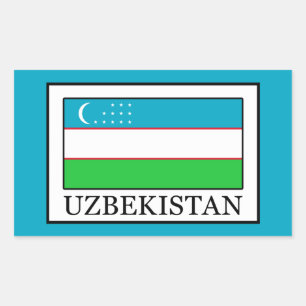 Usbekistan Rechteckiger Aufkleber