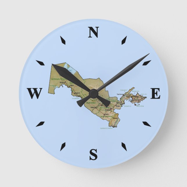 Usbekistan Runde Wanduhr (Vorderseite)