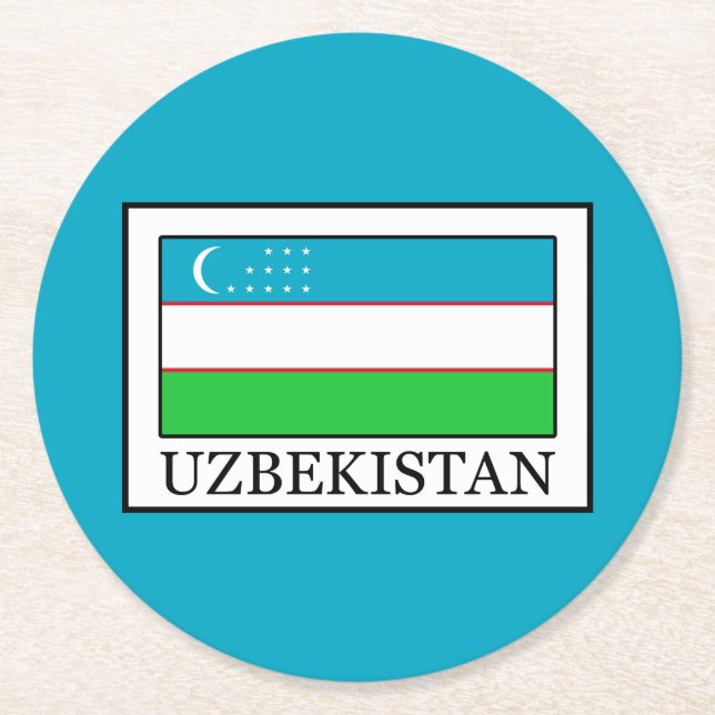 Usbekistan Runder Pappuntersetzer (Vorderseite)