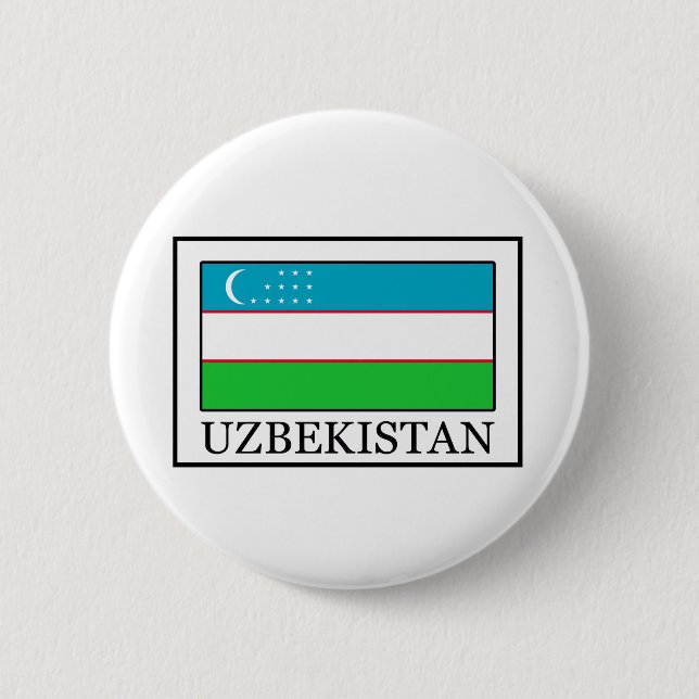 Usbekistan-Schaltfläche Button (Vorderseite)