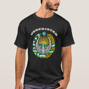 Usbekistan Wappen T-Shirt Flagge Andenken Usbeken