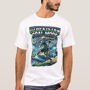 Usbekistan Ziel Modus Skelett Stürmer Nationen Str T-Shirt