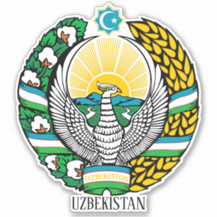 Usbekistans Nationales Emblem Patriotismus Aufkleber