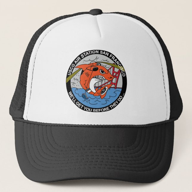 USCG Air Station San Francisco 2 U.S. Coast Guard Truckerkappe (Vorderseite)