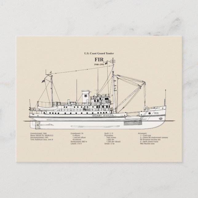 USCG-Ausschreibung Fr. wlm-212 - SBD Postkarte (Vorderseite)