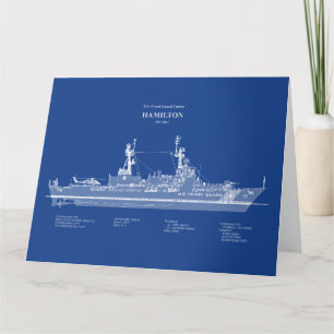 USCG Cutter Hamilton Whec-715 - ABD Dankeskarte