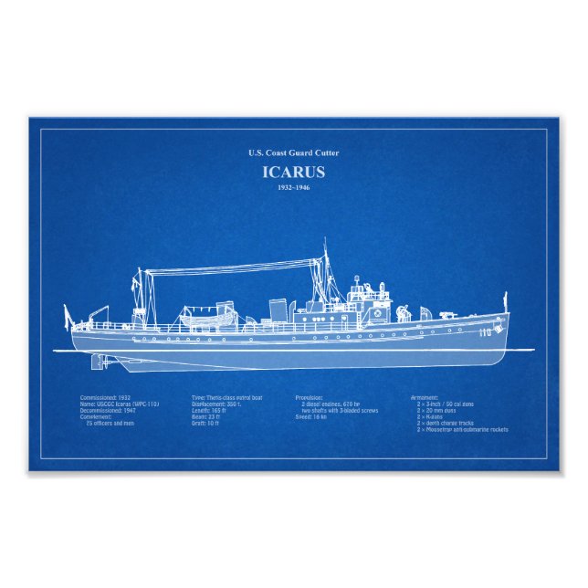 USCG Cutter Icarus wpc-110 - ABD Fotodruck (Vorne)
