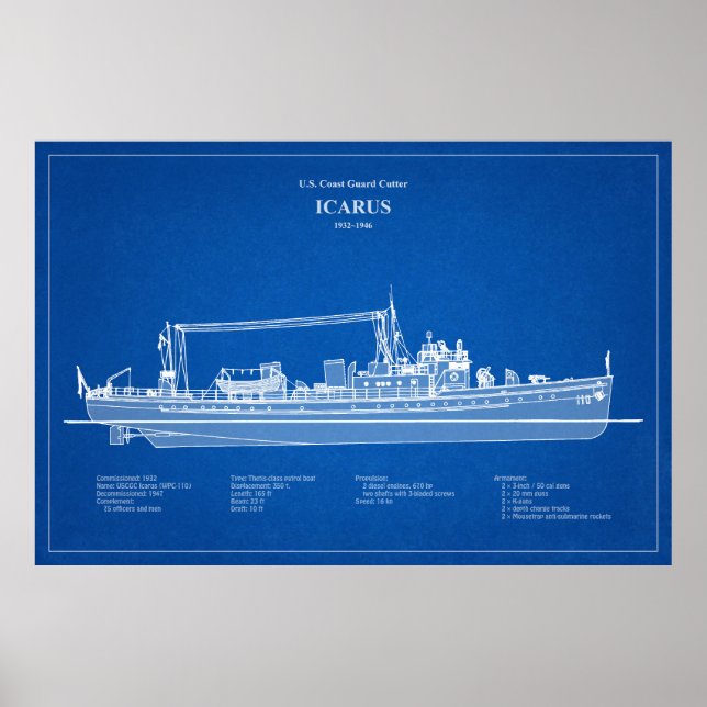 USCG Cutter Icarus wpc-110 - ABD Poster (Vorne)