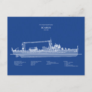 USCG Cutter Icarus wpc-110 - ABD Postkarte