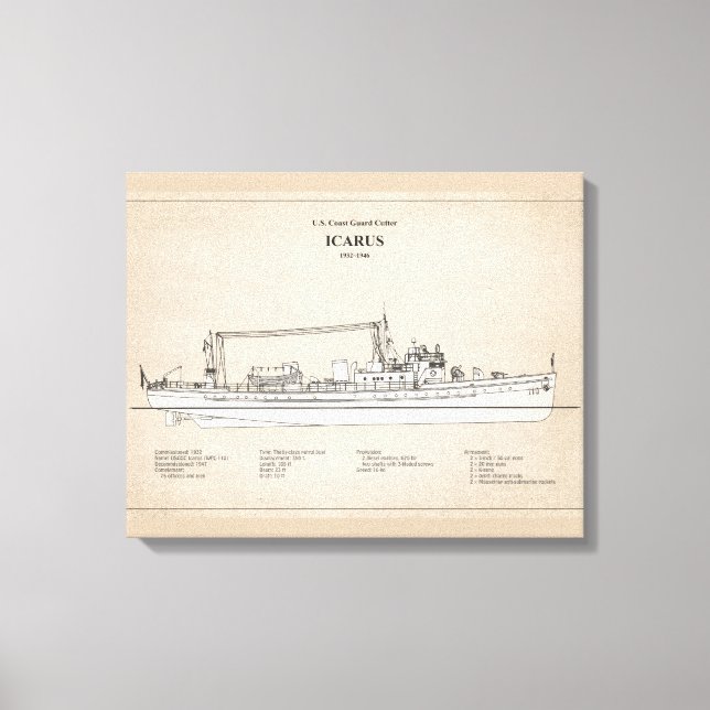 USCG Cutter Icarus wpc-110 - SBD Leinwanddruck (Vorderseite)