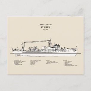 USCG Cutter Icarus wpc-110 - SBD Postkarte
