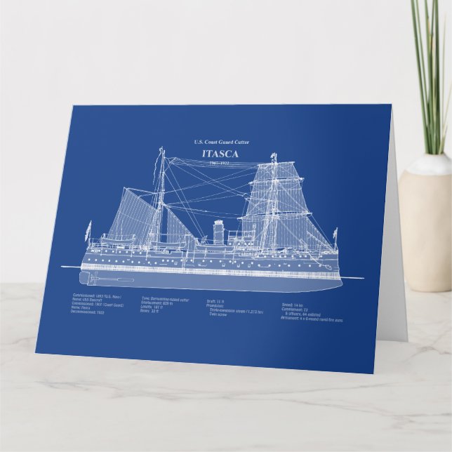 USCG Cutter Itasca - ABD Dankeskarte (Vorderseite)