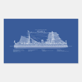 USCG Cutter Itasca - ABD Rechteckiger Aufkleber