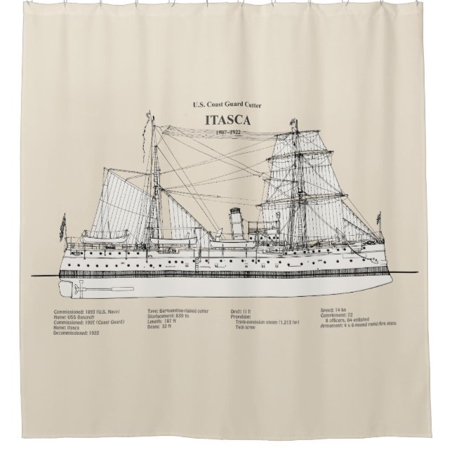 USCG Cutter Itasca - SBD Duschvorhang (Vorderseite)