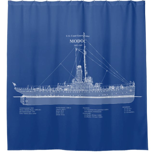 USCG Cutter Modoc wpg-46 - ABD Duschvorhang (Vorderseite)