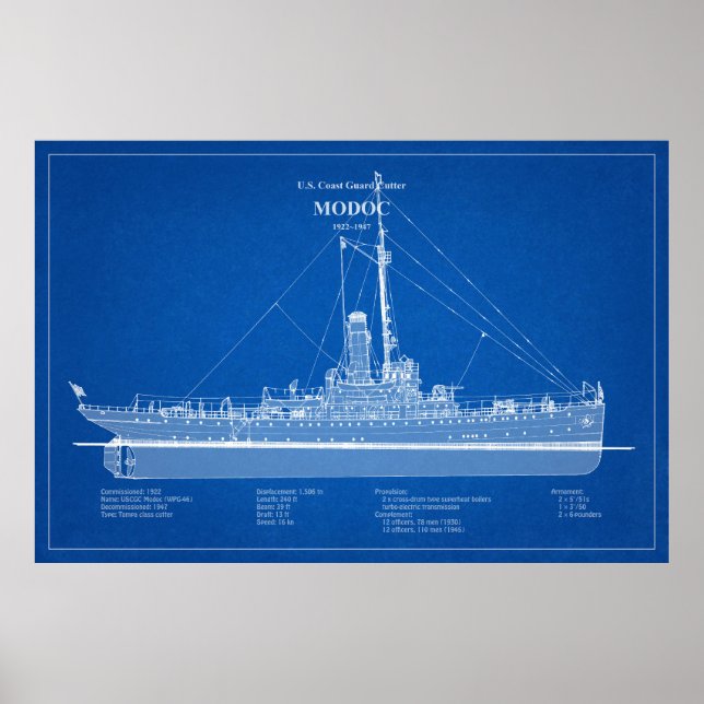 USCG Cutter Modoc wpg-46 - ABD Poster (Vorne)
