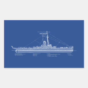 USCG Cutter Modoc wpg-46 - ABD Rechteckiger Aufkleber