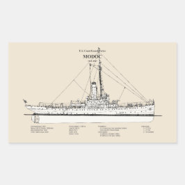 USCG Cutter Modoc wpg-46 - SBD Rechteckiger Aufkleber