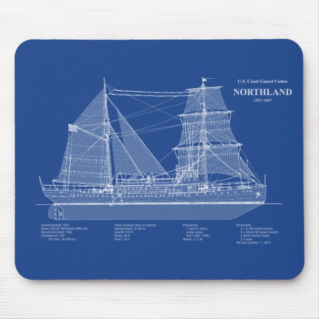 USCG Cutter Northland wpg-49 - ABD Mousepad (Vorne)
