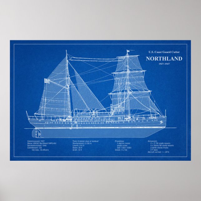 USCG Cutter Northland wpg-49 - ABD Poster (Vorne)