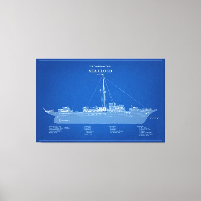USCG Cutter Sea Cloud wpg-284 - ABD Leinwanddruck (Vorderseite)