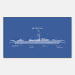USCG Cutter Sea Cloud wpg-284 - ABD Rechteckiger Aufkleber