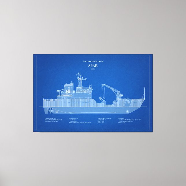 USCG Cutter Spar wlb-206 - ABD Leinwanddruck (Vorderseite)