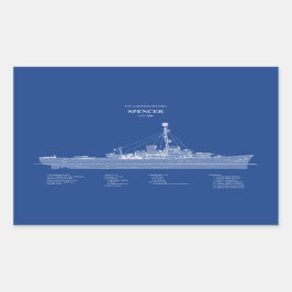 USCG Cutter Spencer wpg-36 - ABD Rechteckiger Aufkleber