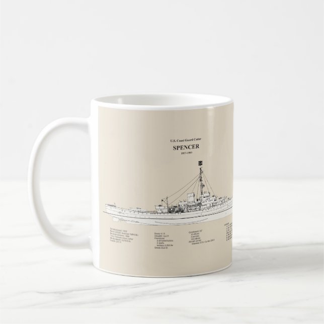 USCG Cutter Spencer wpg-36 - SBD Kaffeetasse (Links)