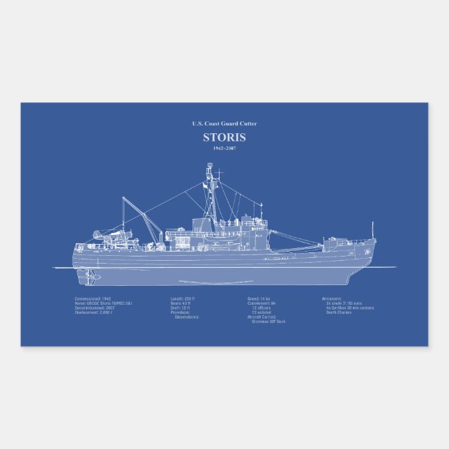 USCG Cutter Storis wmec-38 - ABD Rechteckiger Aufkleber (Vorderseite)