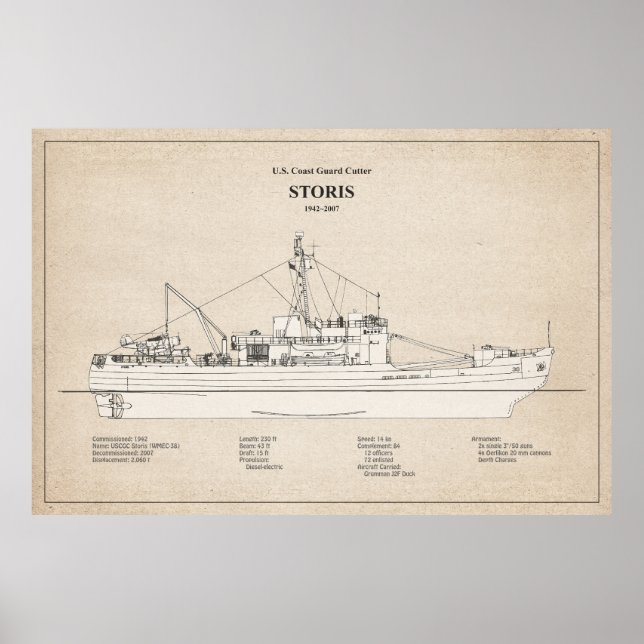 USCG Cutter Storis wmec-38 - SBD Poster (Vorne)