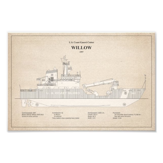 USCG Cutter Willow wlb-202 - SBD Fotodruck (Vorne)