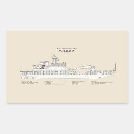 USCG Cutter Willow wlb-202 - SBD Rechteckiger Aufkleber
