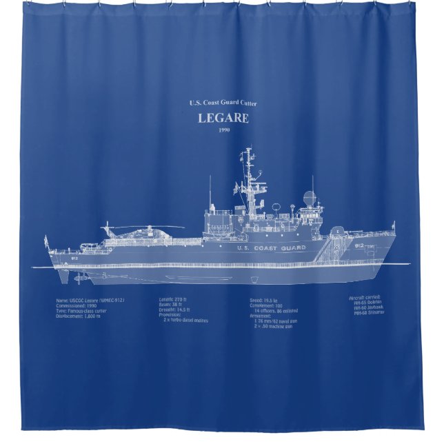 USCG Legare wmec-912 - ABD Duschvorhang (Vorderseite)