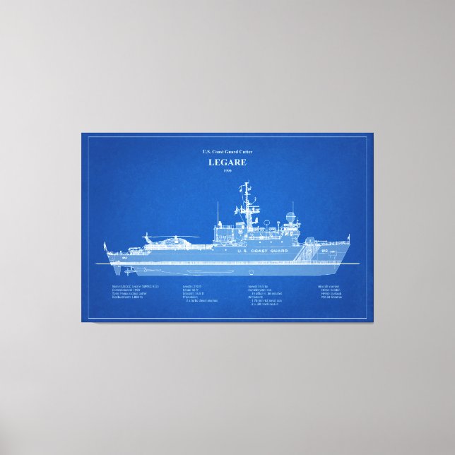 USCG Legare wmec-912 - ABD Leinwanddruck (Vorderseite)
