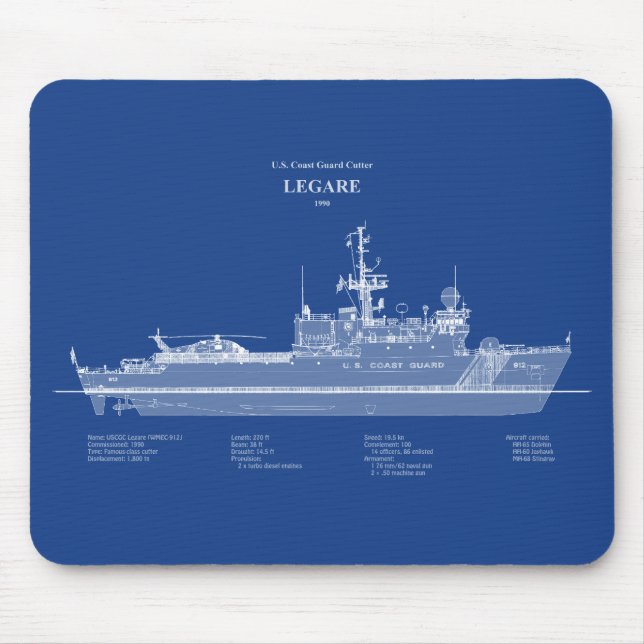 USCG Legare wmec-912 - ABD Mousepad (Vorne)